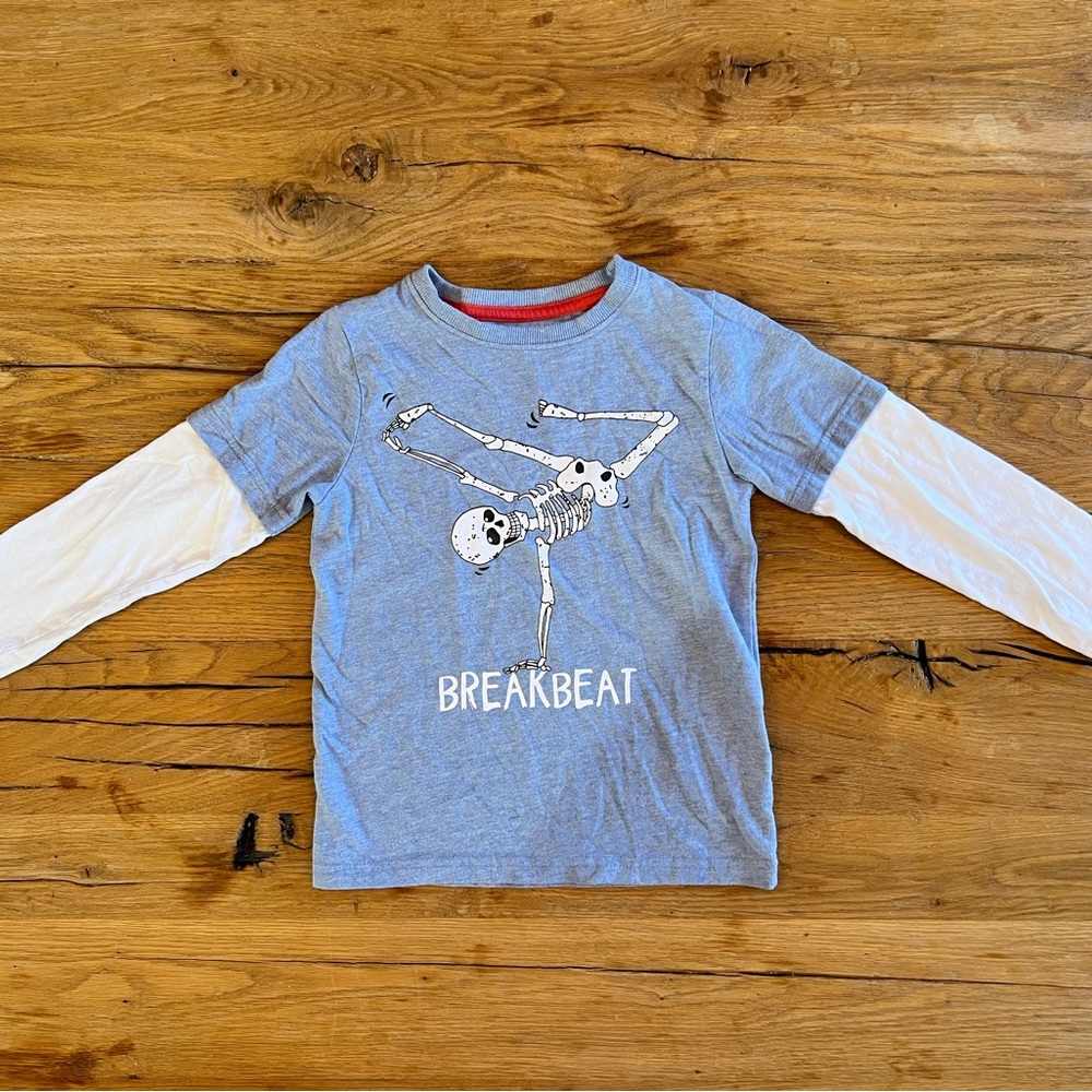 M&Co. Size 5-6 years (boys). Skeleton "Breakbeat" long sleeved shirt